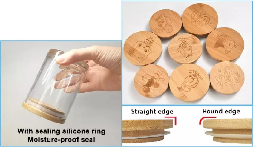 Personalized Eco-Friendly Wooden Lid for Glass Jars